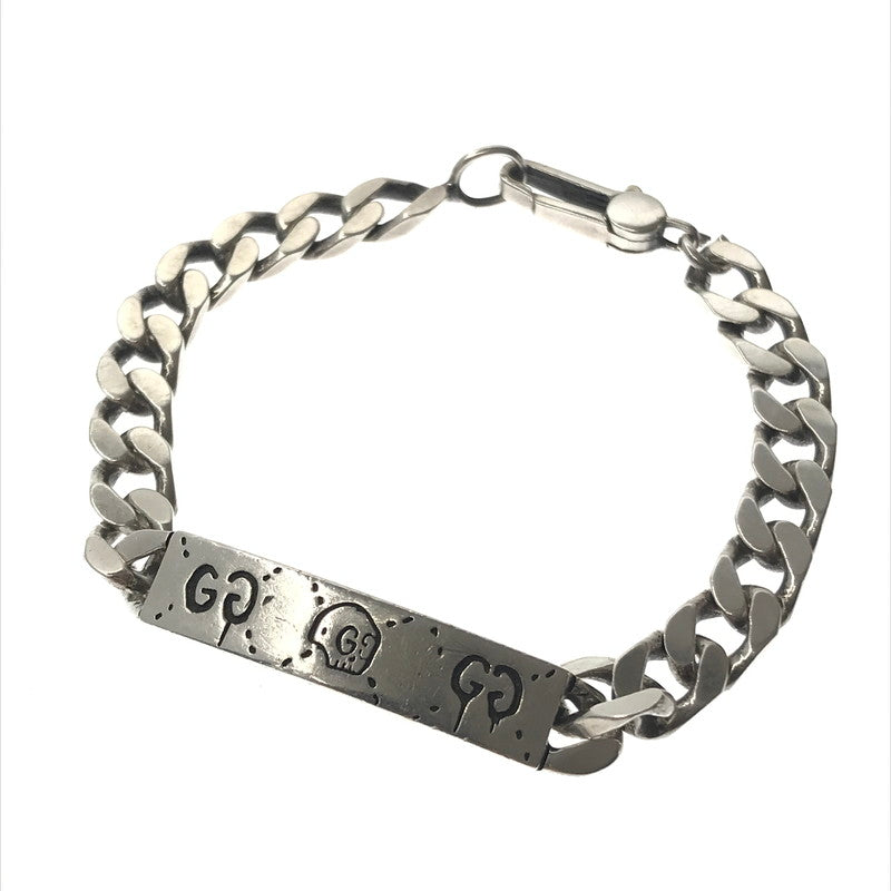 【中古品】【メンズ】 GUCCI グッチ BRACELET ブレスレット ゴーストコレクション SV925 腕輪 アクセサリー 182-260430-yy-11-tag カラー：シルバー 万代Net店