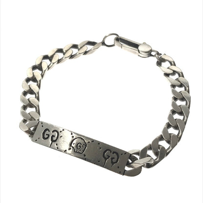 【中古品】【メンズ】 GUCCI グッチ BRACELET ブレスレット ゴーストコレクション SV925 腕輪 アクセサリー 182-260430-yy-11-tag カラー：シルバー 万代Net店
