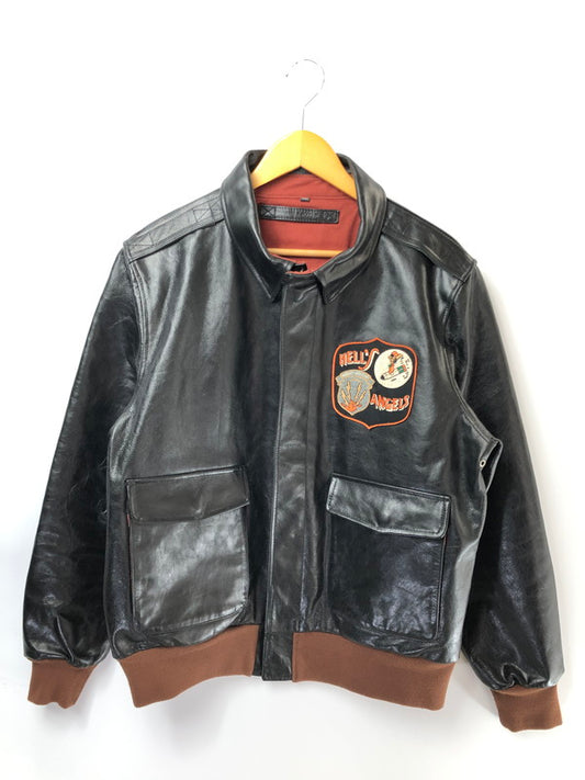 【中古品】【メンズ】 UNKNOW A-2 LEATHER FLIGHT JACKET A-2 レザーフライトジャケット アウター 145-260428-yy-12-tag サイズ：4XL カラー：ブラック 万代Net店