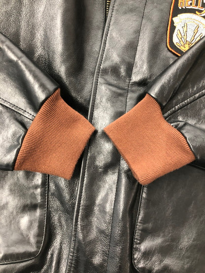 【中古品】【メンズ】 UNKNOW A-2 LEATHER FLIGHT JACKET A-2 レザーフライトジャケット アウター 145-260428-yy-12-tag サイズ：4XL カラー：ブラック 万代Net店