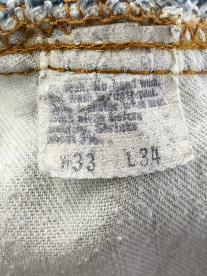 【中古品】【メンズ】 LEVI'S リーバイス 80's VINTAGE 517 DENIM PANTS 80年代 ヴィンテージ 517 デニムパンツ ボタン裏刻印5 アメリカ製 42TALON 黒カンヌキ パンツ ボトムス 157-260428-yy-17-tag サイズ：W33L34 カラー：ブルー 万代Net店