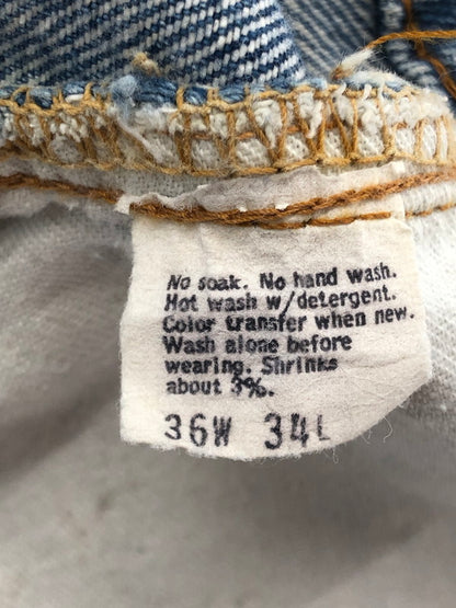 【中古品】【メンズ】 LEVI'S リーバイス 80's VINTAGE 505 DENIMPANTS 80年代 ヴィンテージ 505 デニムパンツ ボタン裏刻印650 アメリカ製 42TALON 黒カン ボトムス 157-260428-yy-16-tag サイズ：W36L34 カラー：ブルー 万代Net店