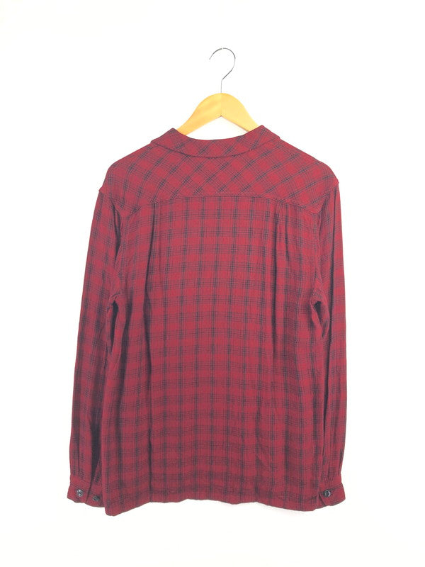 【中古品】【メンズ】 WEST RIDE ウエストライド L/S CHECK OPEN COLLAR SHIRT チェック オープン カラー シャツ 長袖シャツ 145-260518-na-14-tagh サイズ：L カラー：レッド系 万代Net店