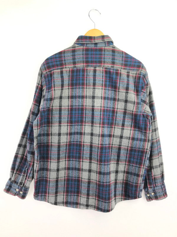 【中古品】【メンズ】 MIGHTY-MAC マイティー マック 80's HEAVY COTTON FLANNEL SHIRT ヘビー コットン フランネル シャツ トップス ヴィンテージ 146-260820-rt-07-tag サイズ：L カラー：グレー 万代Net店