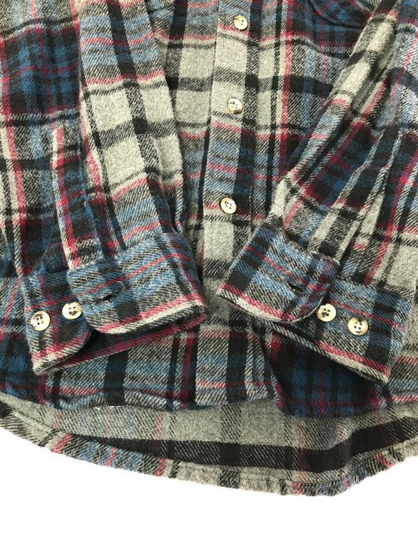 【中古品】【メンズ】 MIGHTY-MAC マイティー マック 80's HEAVY COTTON FLANNEL SHIRT ヘビー コットン フランネル シャツ トップス ヴィンテージ 146-260820-rt-07-tag サイズ：L カラー：グレー 万代Net店