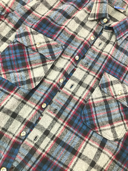 【中古品】【メンズ】 MIGHTY-MAC マイティー マック 80's HEAVY COTTON FLANNEL SHIRT ヘビー コットン フランネル シャツ トップス ヴィンテージ 146-260820-rt-07-tag サイズ：L カラー：グレー 万代Net店