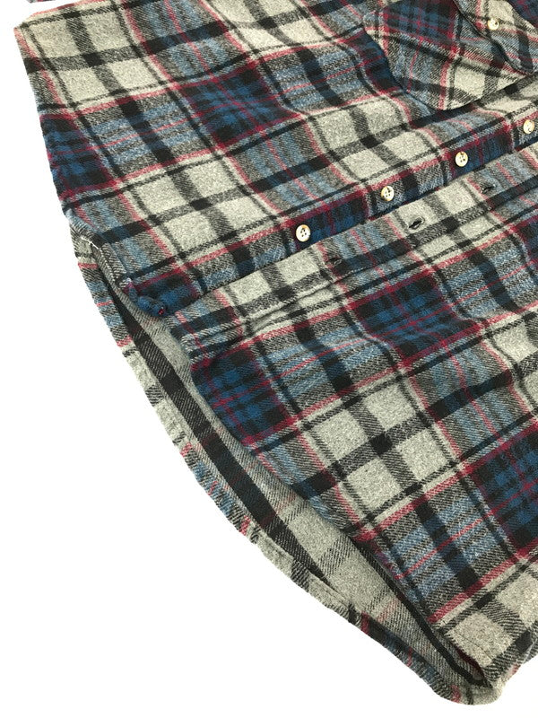 【中古品】【メンズ】 MIGHTY-MAC マイティー マック 80's HEAVY COTTON FLANNEL SHIRT ヘビー コットン フランネル シャツ トップス ヴィンテージ 146-260820-rt-07-tag サイズ：L カラー：グレー 万代Net店