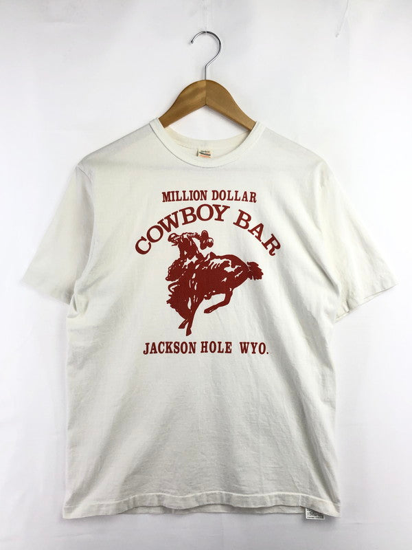 【中古品】【メンズ】 WAREHOUSE ウエアハウス S/S COWBOY BAR PRINT TEE カウボーイ バー プリント Tシャツ 半袖Tシャツ 145-260509-na-06-tag サイズ：L カラー：ホワイト 万代Net店