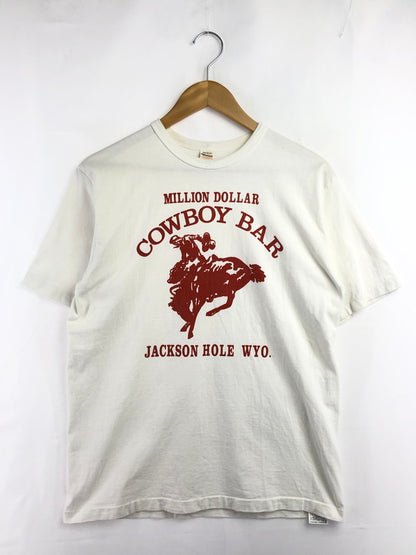 【中古品】【メンズ】 WAREHOUSE ウエアハウス S/S COWBOY BAR PRINT TEE カウボーイ バー プリント Tシャツ 半袖Tシャツ 145-260509-na-06-tag サイズ：L カラー：ホワイト 万代Net店