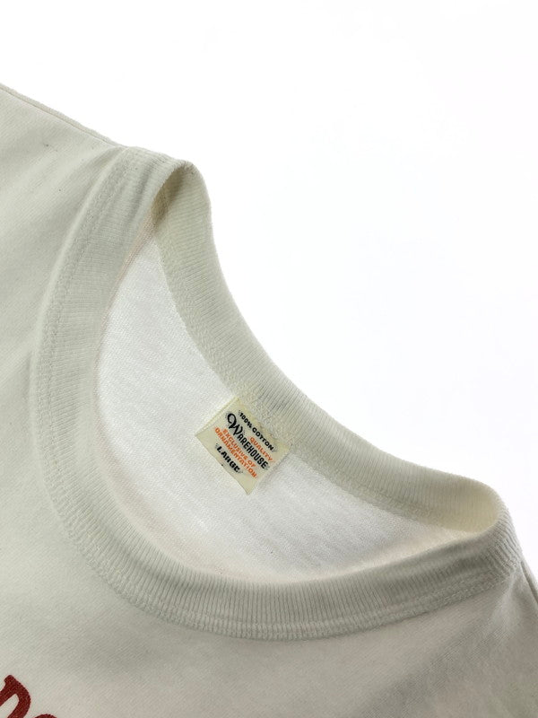 【中古品】【メンズ】 WAREHOUSE ウエアハウス S/S COWBOY BAR PRINT TEE カウボーイ バー プリント Tシャツ 半袖Tシャツ 145-260509-na-06-tag サイズ：L カラー：ホワイト 万代Net店