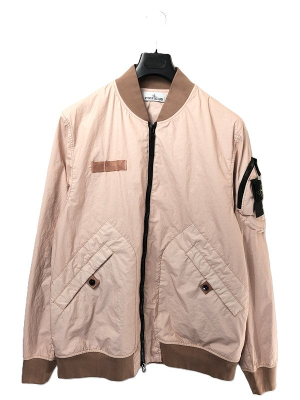 【中古品】【メンズ】 STONE ISLAND ストーンアイランド BOMBER JACKET K1S154100004S0A21 ボンバージャケット 国内正規 MA-1 ブルゾン ライトアウター 141-260428-yy-03-tag サイズ：XL カラー：ライトピンク 万代Net店