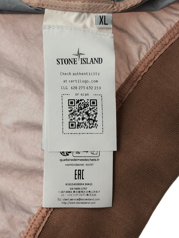 【中古品】【メンズ】 STONE ISLAND ストーンアイランド BOMBER JACKET K1S154100004S0A21 ボンバージャケット 国内正規 MA-1 ブルゾン ライトアウター 141-260428-yy-03-tag サイズ：XL カラー：ライトピンク 万代Net店