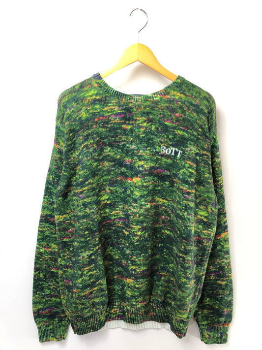 【中古品】【メンズ】 BOTT ボット ROCK COTTON KNIT 261BOTT13 ロックコットンニット セーター トップス 142-260428-yy-07-tag サイズ：L カラー：グリーン系 万代Net店