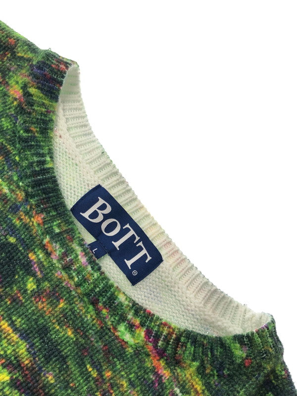 【中古品】【メンズ】 BOTT ボット ROCK COTTON KNIT 261BOTT13 ロックコットンニット セーター トップス 142-260428-yy-07-tag サイズ：L カラー：グリーン系 万代Net店