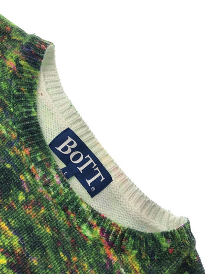 【中古品】【メンズ】 BOTT ボット ROCK COTTON KNIT 261BOTT13 ロックコットンニット セーター トップス 142-260428-yy-07-tag サイズ：L カラー：グリーン系 万代Net店