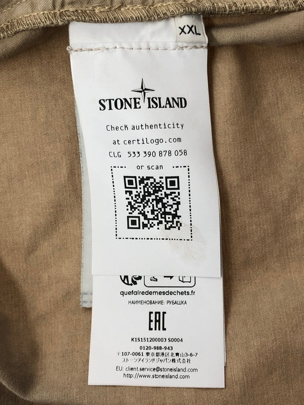 【中古品】【メンズ】 STONE ISLAND ストーンアイランド OVER SHIRT JACKET K1S151200003S0004 オーバーシャツ ジャケット 国内正規 ブルゾン ライトアウター 141-260428-yy-02-tag サイズ：XXL カラー：ベージュ 万代Net店