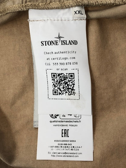【中古品】【メンズ】 STONE ISLAND ストーンアイランド OVER SHIRT JACKET K1S151200003S0004 オーバーシャツ ジャケット 国内正規 ブルゾン ライトアウター 141-260428-yy-02-tag サイズ：XXL カラー：ベージュ 万代Net店