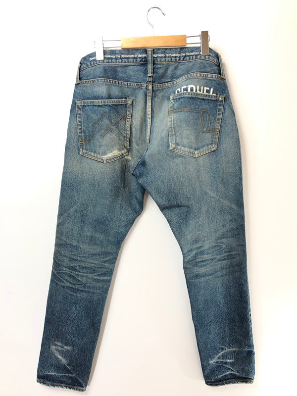 【中古品】【メンズ】 SEQUEL シークエル × FRAGMENT DESIGN フラグメントデザイン コラボ DENIM PANTS デニムパンツ ボトムス 153-260428-yy-15-tag サイズ：M カラー：ブルー 万代Net店