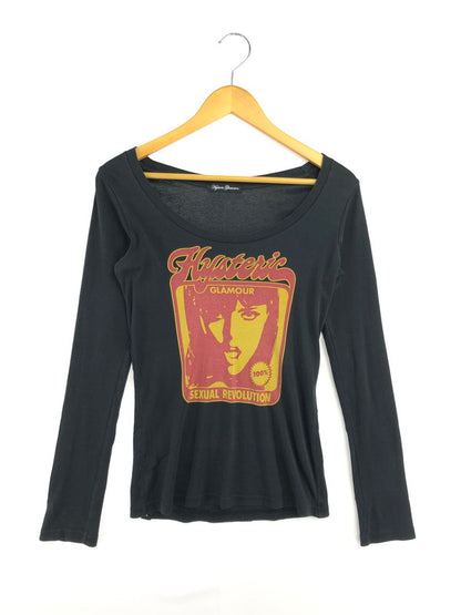 【中古品】【レディース】 HYSTERIC GLAMOUR ヒステリックグラマー GIRL PRINT L/S TEE 0194CL17 ガール プリント Tシャツ 長袖Tシャツ カットソー 168-260912-na-22-tagh サイズ：FREE カラー：ブラック 万代Net店