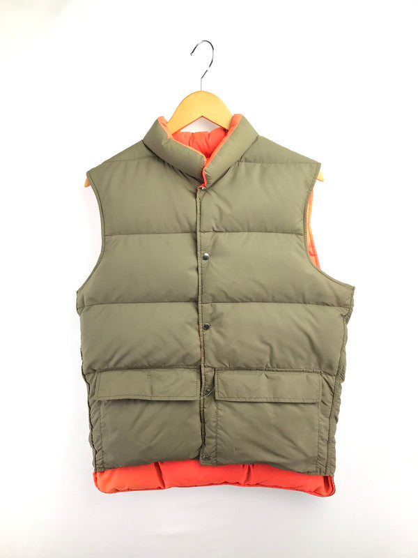 【現状渡し品】【メンズ】 WOOLRICH ウールリッチ 70's GOOSE DOWN NYLON VEST 70年代 グーズ ダウン ナイロン ベスト トップス ヴィンテージ 146-260820-rt-16-tag サイズ：M カラー：カーキ 万代Net店