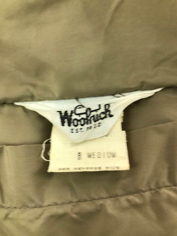 【現状渡し品】【メンズ】 WOOLRICH ウールリッチ 70's GOOSE DOWN NYLON VEST 70年代 グーズ ダウン ナイロン ベスト トップス ヴィンテージ 146-260820-rt-16-tag サイズ：M カラー：カーキ 万代Net店