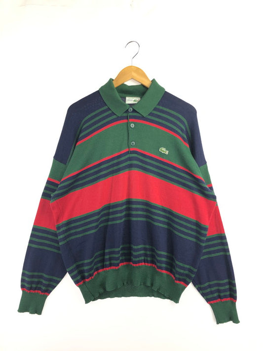 【中古品】【メンズ】 CHEMISE LACOSTE シュミーズ ラコステ 80's KNIT POLO SHIRT フランス製 ニット ポロシャツ 146-260505-rt-18-tag サイズ：1 カラー：グリーン 万代Net店