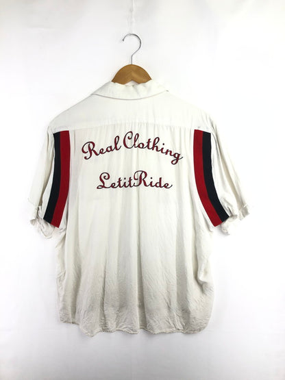 【現状渡し品】【メンズ】 LET IT RIDE レット イット ライド 90's BOWLING SHIRT 90年代 ボーリング シャツ 半袖シャツ トップス 146-260516-rt-11-tagh サイズ：L カラー：ホワイト 万代Net店
