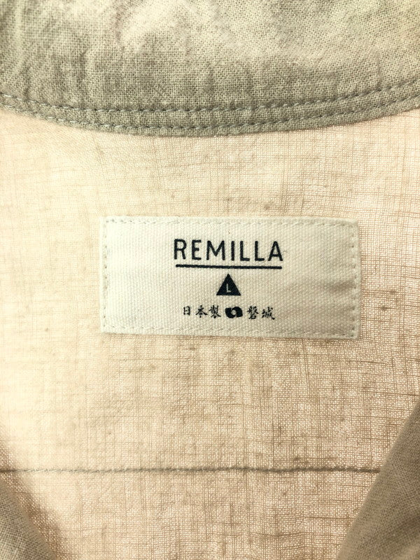 【中古品】【メンズ】 REMILLA レミーラ DOLMAN SHIRTAD2021 ドルマンシャツ 長袖シャツ 142-260516-na-16-tagh サイズ：L カラー：ベージュ系 万代Net店