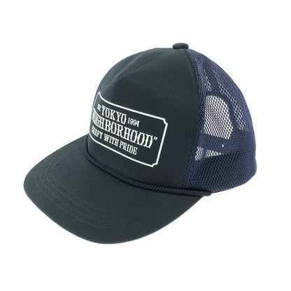 【中古品】【メンズ】 NEIGHBORHOOD ネイバーフッド TRUCKER CAP 191YGNH-HT05 トラッカーキャップ 帽子 アクセサリー 185-260714-YY-08-tagh サイズ：F カラー：ブラック/ネイビー 万代Net店