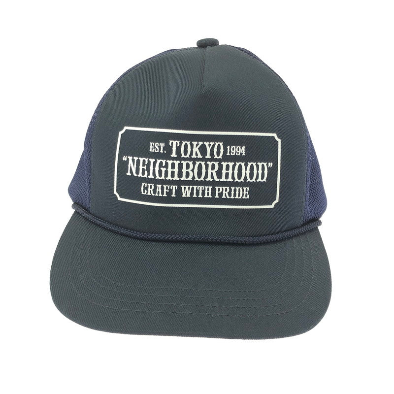 【中古品】【メンズ】 NEIGHBORHOOD ネイバーフッド TRUCKER CAP 191YGNH-HT05 トラッカーキャップ 帽子 アクセサリー 185-260714-YY-08-tagh サイズ：F カラー：ブラック/ネイビー 万代Net店