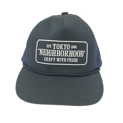 【中古品】【メンズ】 NEIGHBORHOOD ネイバーフッド TRUCKER CAP 191YGNH-HT05 トラッカーキャップ 帽子 アクセサリー 185-260714-YY-08-tagh サイズ：F カラー：ブラック/ネイビー 万代Net店