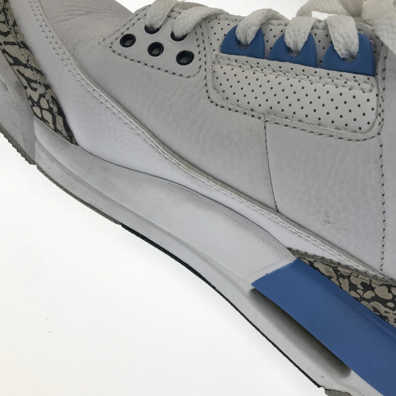 【中古品】【メンズ】 NIKE ナイキ AIR JORDAN 3 RETRO CT8532-104 エアジョーダン 3 レトロ スニーカー 靴 160-260430-yy-07-tag サイズ：27cm/US10 カラー："UNC" WHITE/VALOR BLUE-TECH GREY 万代Net店