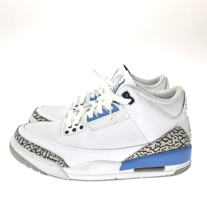 【中古品】【メンズ】 NIKE ナイキ AIR JORDAN 3 RETRO CT8532-104 エアジョーダン 3 レトロ スニーカー 靴 160-260430-yy-07-tag サイズ：27cm/US10 カラー："UNC" WHITE/VALOR BLUE-TECH GREY 万代Net店