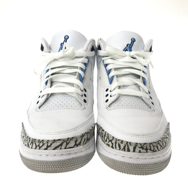 【中古品】【メンズ】 NIKE ナイキ AIR JORDAN 3 RETRO CT8532-104 エアジョーダン 3 レトロ スニーカー 靴 160-260430-yy-07-tag サイズ：27cm/US10 カラー："UNC" WHITE/VALOR BLUE-TECH GREY 万代Net店