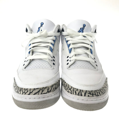 【中古品】【メンズ】 NIKE ナイキ AIR JORDAN 3 RETRO CT8532-104 エアジョーダン 3 レトロ スニーカー 靴 160-260430-yy-07-tag サイズ：27cm/US10 カラー："UNC" WHITE/VALOR BLUE-TECH GREY 万代Net店