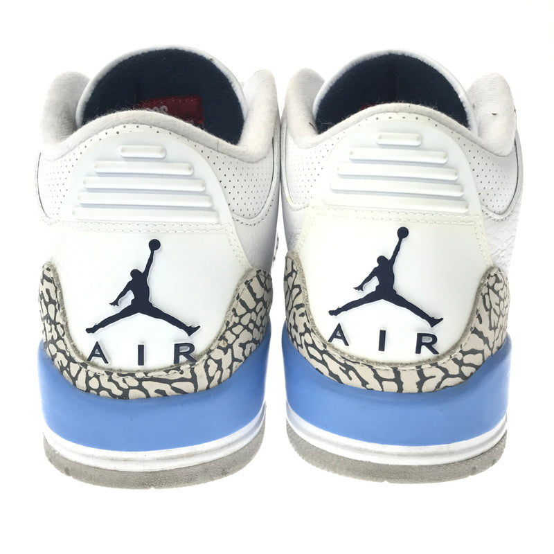 【中古品】【メンズ】 NIKE ナイキ AIR JORDAN 3 RETRO CT8532-104 エアジョーダン 3 レトロ スニーカー 靴 160-260430-yy-07-tag サイズ：27cm/US10 カラー："UNC" WHITE/VALOR BLUE-TECH GREY 万代Net店