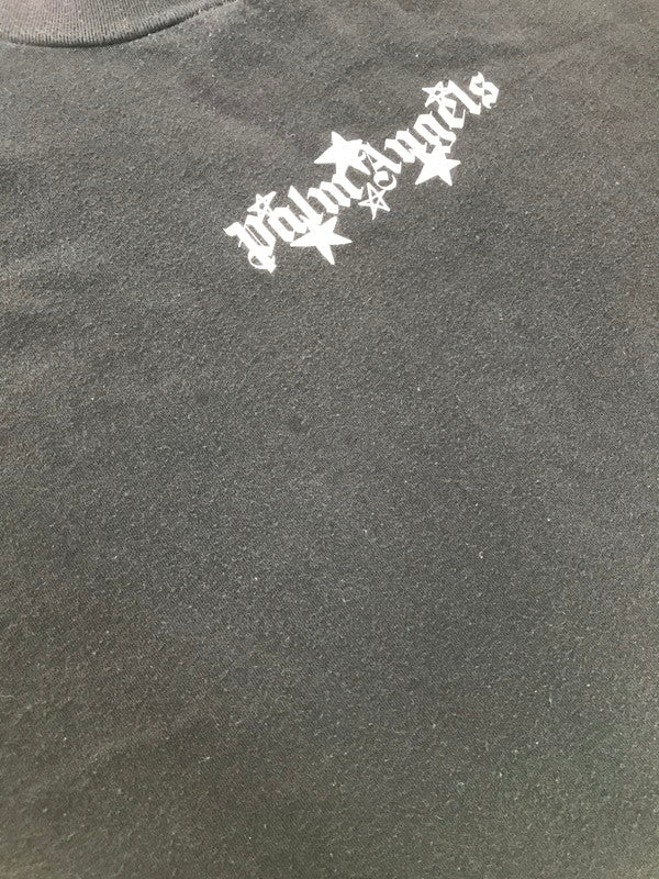 【中古品】【メンズ】 PALM ANGELS パーム エンジェルス SHOOTING STARS LOGO PRINT L/S TEE PMAB001F21JER002 シューティングスター ロゴ プリント Tシャツ 長袖Tシャツ 142-260520-na-18-tagh サイズ：M カラー：ブラック 万代Net店