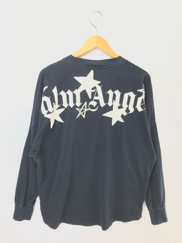 【中古品】【メンズ】 PALM ANGELS パーム エンジェルス SHOOTING STARS LOGO PRINT L/S TEE PMAB001F21JER002 シューティングスター ロゴ プリント Tシャツ 長袖Tシャツ 142-260520-na-18-tagh サイズ：M カラー：ブラック 万代Net店