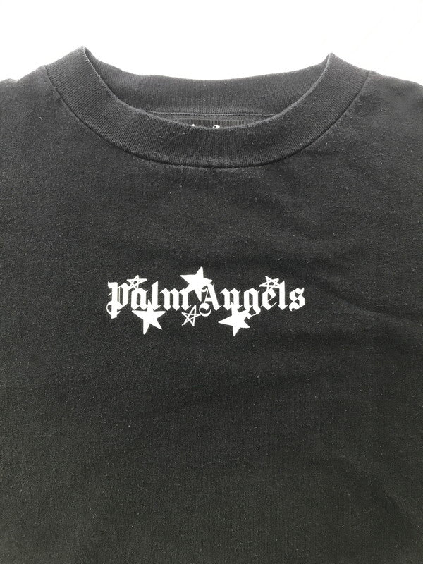【中古品】【メンズ】 PALM ANGELS パーム エンジェルス SHOOTING STARS LOGO PRINT L/S TEE PMAB001F21JER002 シューティングスター ロゴ プリント Tシャツ 長袖Tシャツ 142-260520-na-18-tagh サイズ：M カラー：ブラック 万代Net店