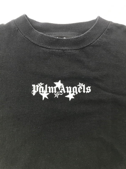 【中古品】【メンズ】 PALM ANGELS パーム エンジェルス SHOOTING STARS LOGO PRINT L/S TEE PMAB001F21JER002 シューティングスター ロゴ プリント Tシャツ 長袖Tシャツ 142-260520-na-18-tagh サイズ：M カラー：ブラック 万代Net店