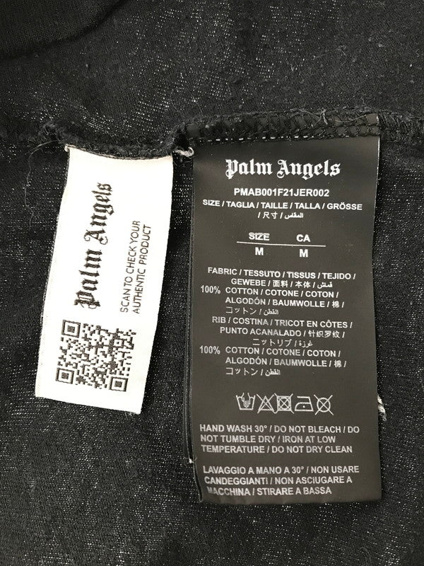 【中古品】【メンズ】 PALM ANGELS パーム エンジェルス SHOOTING STARS LOGO PRINT L/S TEE PMAB001F21JER002 シューティングスター ロゴ プリント Tシャツ 長袖Tシャツ 142-260520-na-18-tagh サイズ：M カラー：ブラック 万代Net店