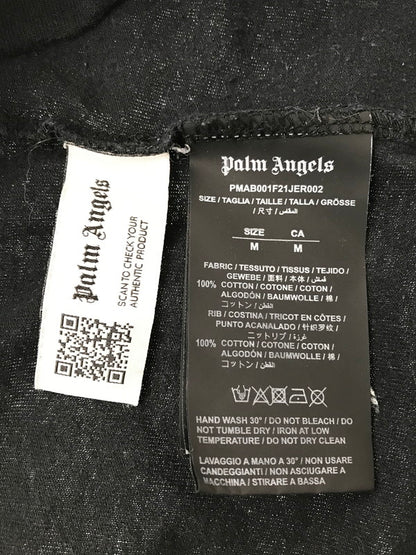 【中古品】【メンズ】 PALM ANGELS パーム エンジェルス SHOOTING STARS LOGO PRINT L/S TEE PMAB001F21JER002 シューティングスター ロゴ プリント Tシャツ 長袖Tシャツ 142-260520-na-18-tagh サイズ：M カラー：ブラック 万代Net店