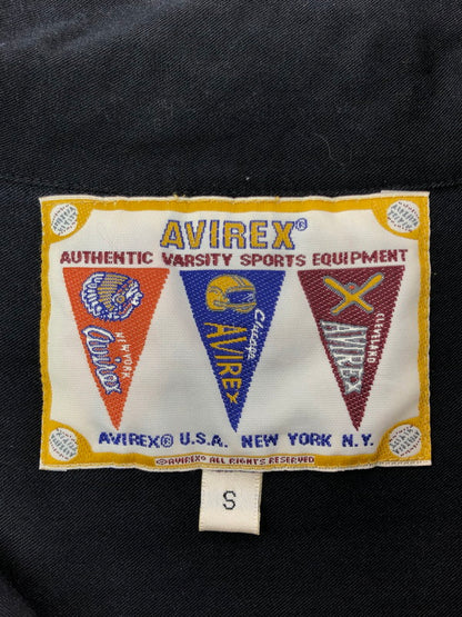 【中古品】【メンズ】 AVIREX アヴィレックス OPEN COLLAR S/S RAYON SHIRT スカル＆スネーク 刺繍 オープンカラー レーヨン シャツ 開襟シャツ トップス 145-260605-rt-07-tagh サイズ：S カラー：ブラック 万代Net店