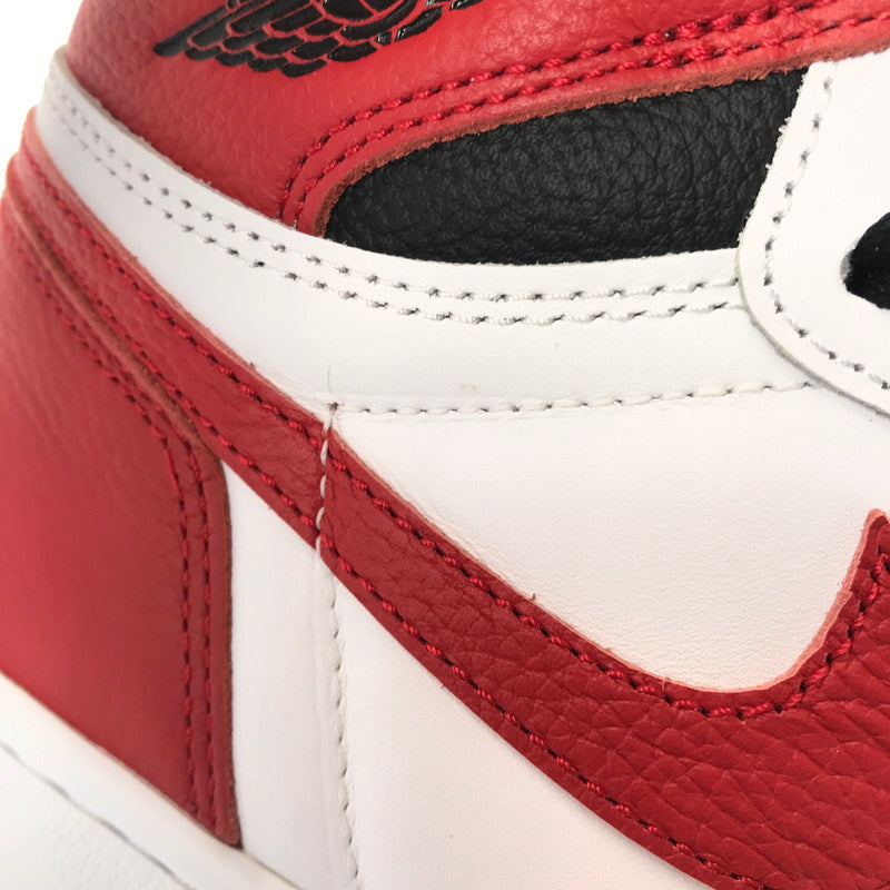 【中古美品】【メンズ】 NIKE ナイキ AIR JORDAN 1 HIGH OG 555088-161 エアジョーダン 1 ハイ オリジナル スニーカー 靴 160-260503-na-12-tagh サイズ：28cm US 10 カラー：WHITE/UNIVERSITY RED-BLACK 万代Net店