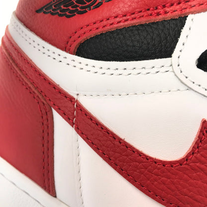 【中古美品】【メンズ】 NIKE ナイキ AIR JORDAN 1 HIGH OG 555088-161 エアジョーダン 1 ハイ オリジナル スニーカー 靴 160-260503-na-12-tagh サイズ：28cm US 10 カラー：WHITE/UNIVERSITY RED-BLACK 万代Net店