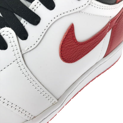 【中古美品】【メンズ】 NIKE ナイキ AIR JORDAN 1 HIGH OG 555088-161 エアジョーダン 1 ハイ オリジナル スニーカー 靴 160-260503-na-12-tagh サイズ：28cm US 10 カラー：WHITE/UNIVERSITY RED-BLACK 万代Net店