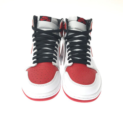 【中古美品】【メンズ】 NIKE ナイキ AIR JORDAN 1 HIGH OG 555088-161 エアジョーダン 1 ハイ オリジナル スニーカー 靴 160-260503-na-12-tagh サイズ：28cm US 10 カラー：WHITE/UNIVERSITY RED-BLACK 万代Net店