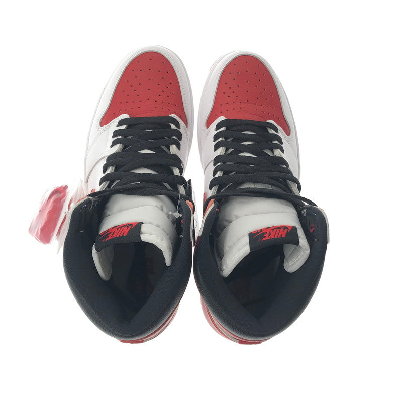 【中古美品】【メンズ】 NIKE ナイキ AIR JORDAN 1 HIGH OG 555088-161 エアジョーダン 1 ハイ オリジナル スニーカー 靴 160-260503-na-12-tagh サイズ：28cm US 10 カラー：WHITE/UNIVERSITY RED-BLACK 万代Net店