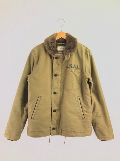 【中古品】【メンズ】 ALPHA INDUSTRIES アルファ × LEE リー STORM RIDER N-1 DECK JACKET ストームライダー デッキ ジャケット アウター 145-260501-rt-05-tag サイズ：L カラー：カーキ 万代Net店