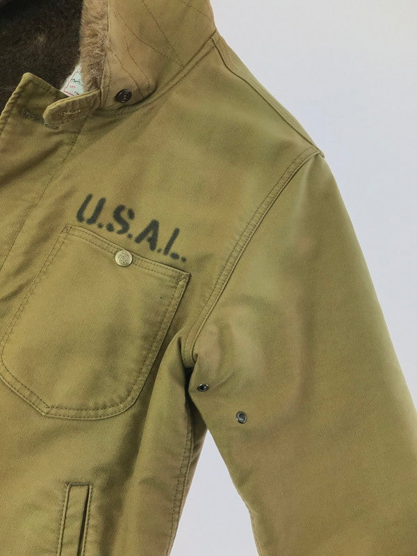 【中古品】【メンズ】 ALPHA INDUSTRIES アルファ × LEE リー STORM RIDER N-1 DECK JACKET ストームライダー デッキ ジャケット アウター 145-260501-rt-05-tag サイズ：L カラー：カーキ 万代Net店
